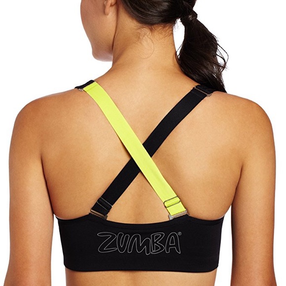 Zumba Black Adore Two-Way Convertible Sports Bra - Picture 2 of 5